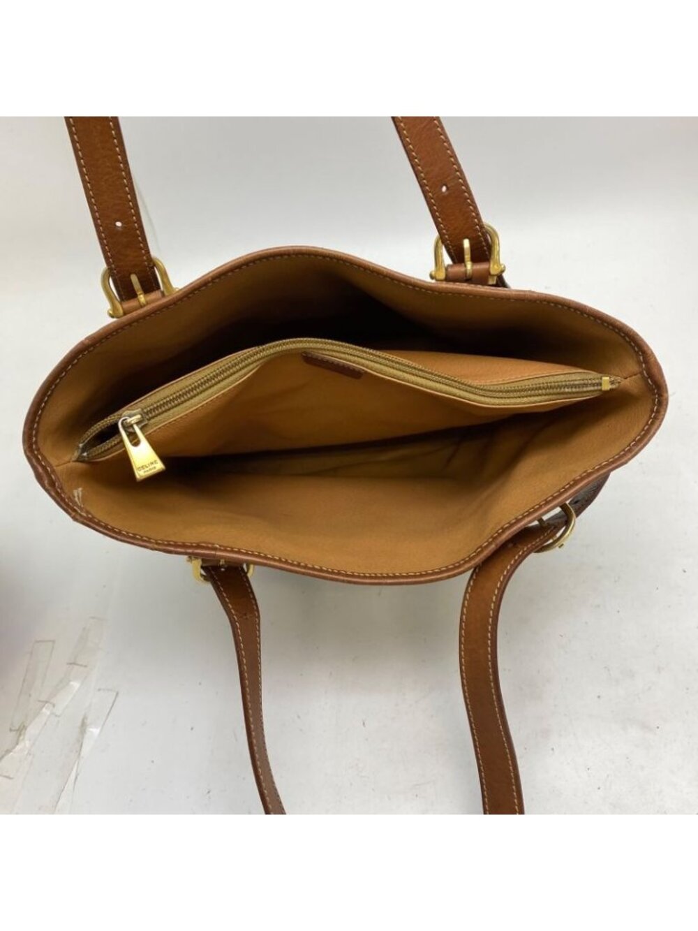 Celine Tote Macadam Brown Bucket - Picture 3 of 16